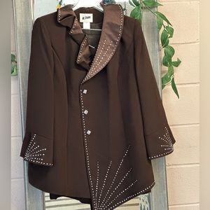 Brown 2pc Dress Suit